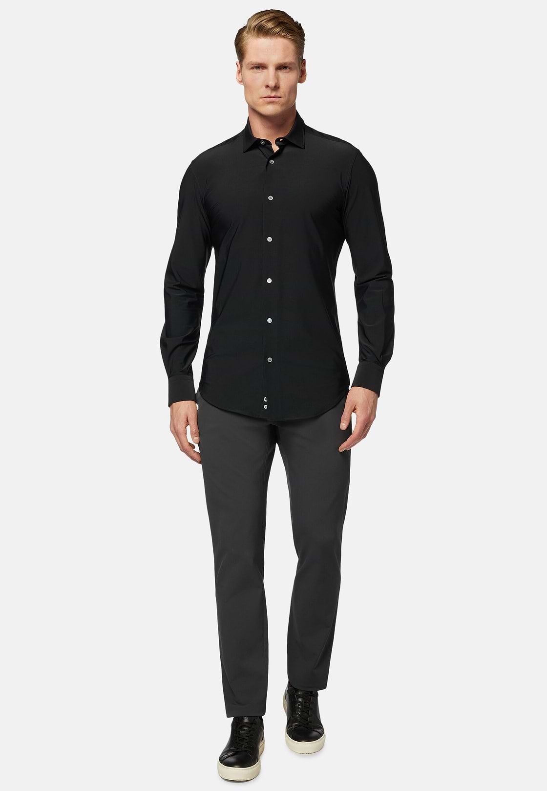 STRETCH NYLON SLIM FIT SHIRT, BOGGI