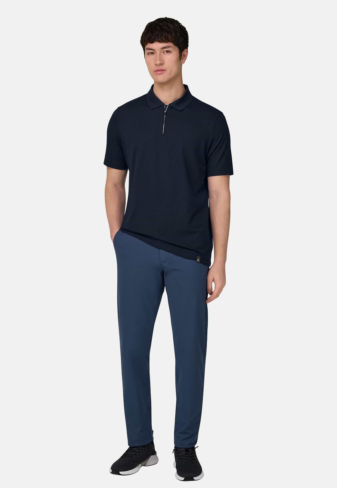 S CAFE HALF ZIP POLO, Stilium