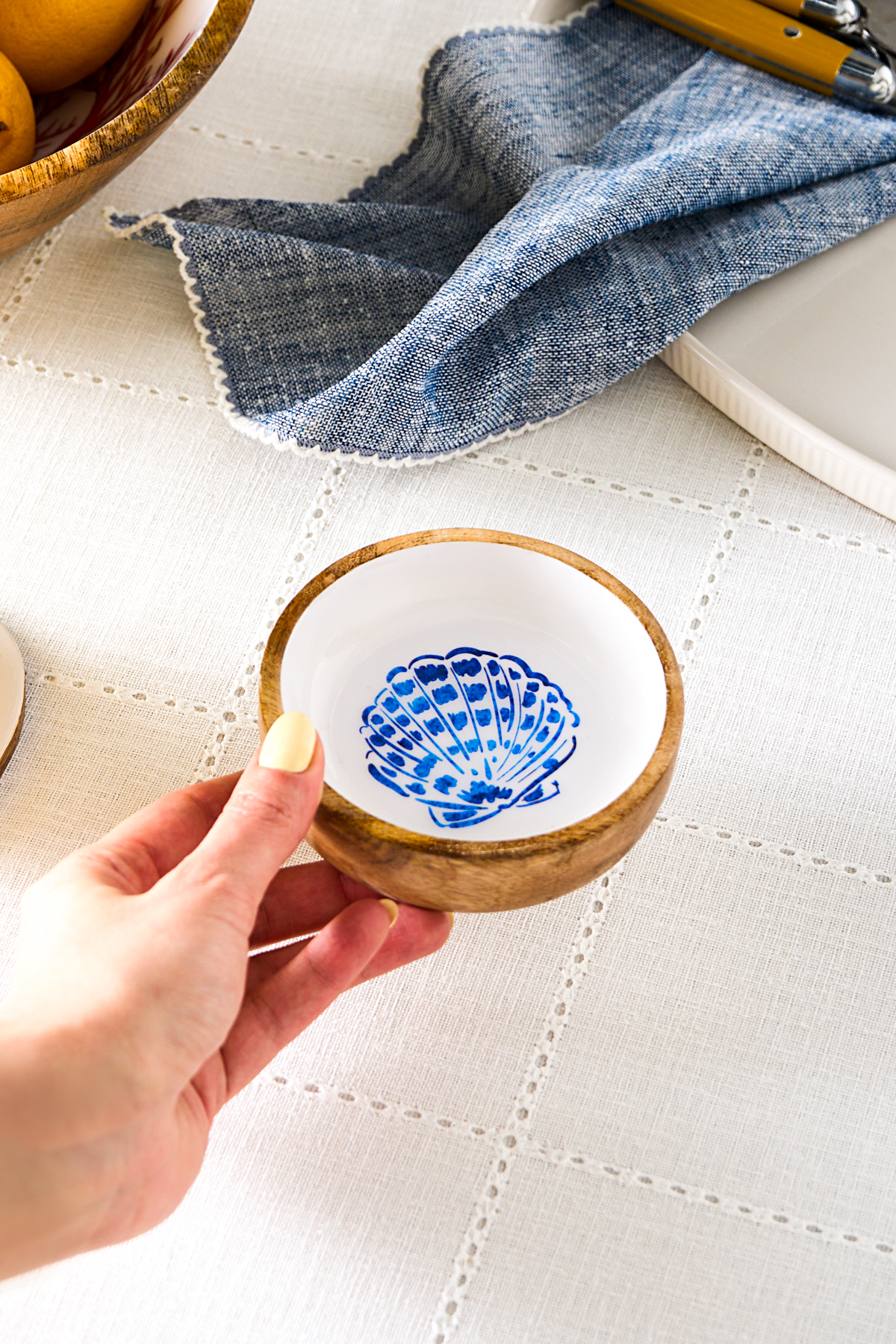 KARACA MANGO NUT BOWL, BLUE01, Karaca